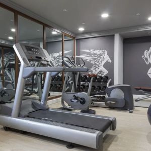 Fitness center available at DoubleTree By Hilton Stratford-upon-Avon.