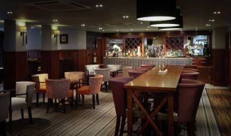 Bar and coworking space at DoubleTree By Hilton Stratford-upon-Avon.