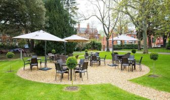 Lovely outdoor garden at DoubleTree By Hilton Stratford-upon-Avon.