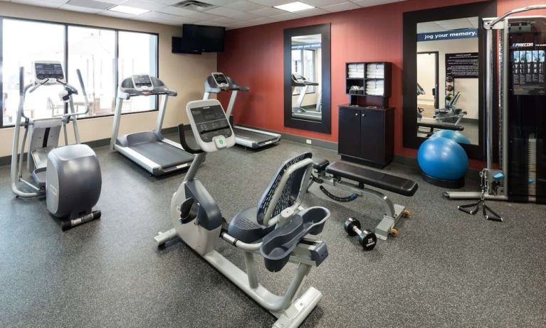 Equipped fitness center at Hampton Inn St. Louis-Downtown (At The Gateway Arch).