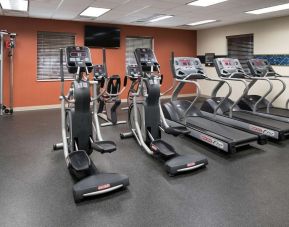 Equipped fitness center at Hampton Inn New Smyrna Beach.