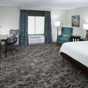 King bed with natural light at Hilton Garden Inn Dothan.