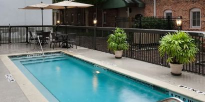 Stunning outdoor pool at Hampton Inn & Suites Gainesville-Downtown.