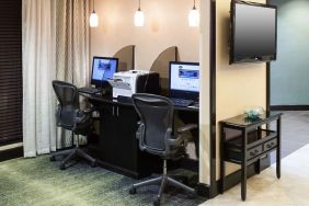 Business center with printer and PC at Hampton Inn & Suites Gainesville-Downtown.