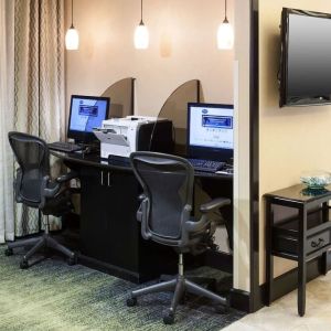 Business center with printer and PC at Hampton Inn & Suites Gainesville-Downtown.