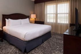 Delux king room with natural light at Hilton San Antonio Hill Country.