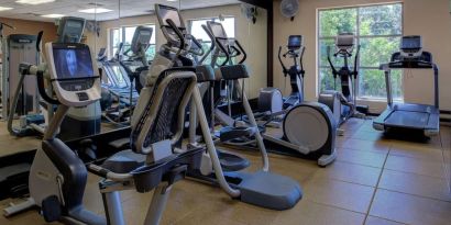 Fitness center available at Hilton San Antonio Hill Country.