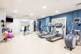 Equipped fitness center at Hampton By Hilton Humberside Airport.