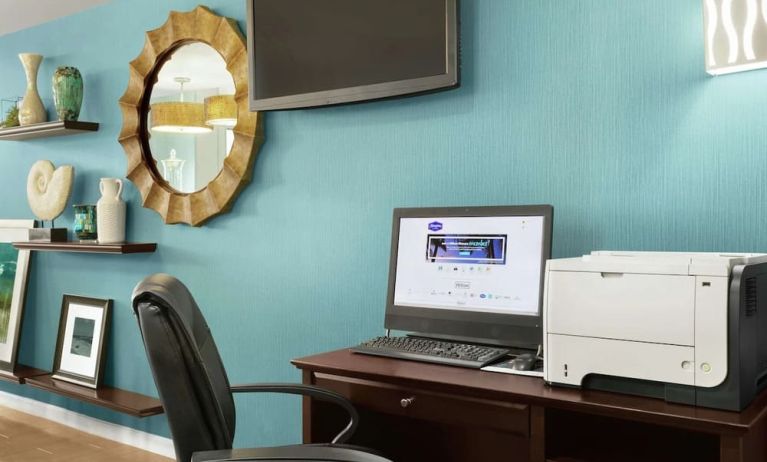 Business center with printer and internet at Hampton Inn Ft. Lauderdale-Cypress Creek.