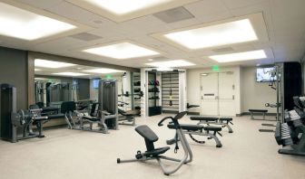 Equipped fitness center at Hilton Los Angeles Airport.