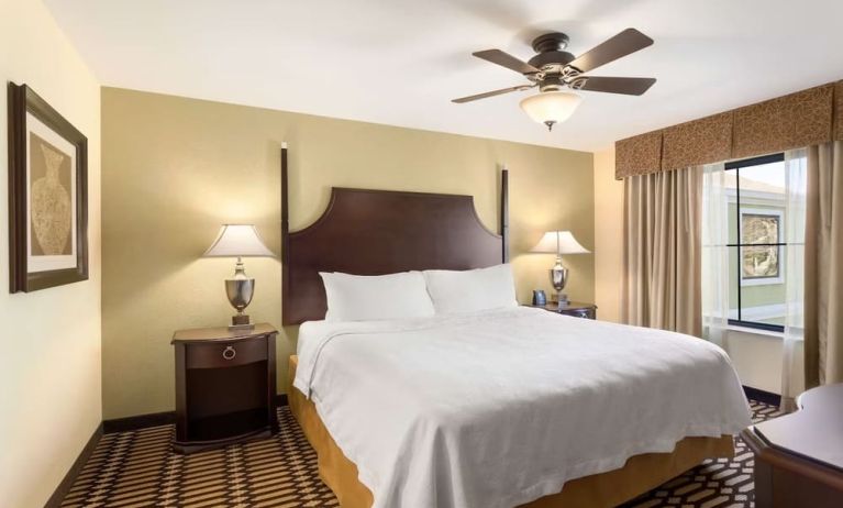 Delux king room with natural light at Homewood Suites By Hilton Lafayette-Airport, LA.