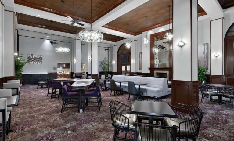 Dining and coworking space at Homewood Suites By Hilton Lafayette-Airport, LA.