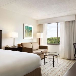 Delux king room with natural light at DoubleTree By Hilton Hartford - Bradley Airport.