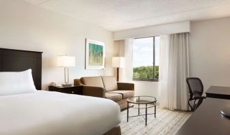 Delux king room with natural light at DoubleTree By Hilton Hartford - Bradley Airport.