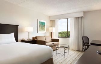 Delux king room with natural light at DoubleTree By Hilton Hartford - Bradley Airport.