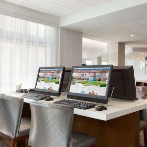 Dedicated business center at DoubleTree By Hilton Hartford - Bradley Airport.