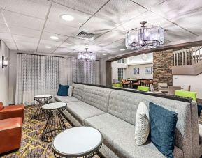 Lounge and coworking space at Homewood Suites By Hilton Shreveport / Bossier City, LA.