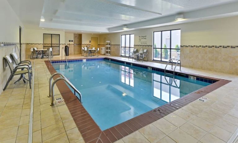 Stunning indoor pool at Hampton Inn Iowa City/University Area.