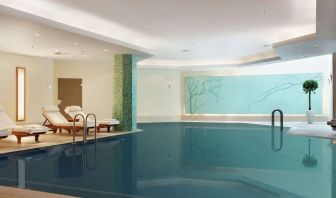 Relaxing indoor pool at Hilton Berlin.