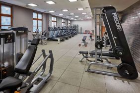 Fitness center available at Hilton Berlin.