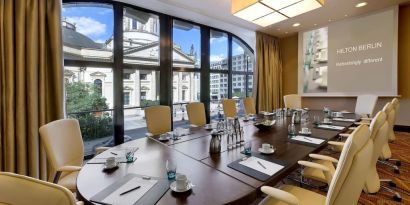 Professional meeting room at Hilton Berlin.