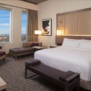 Spacious king room at H Hotel Los Angeles, Curio Collection By Hilton.