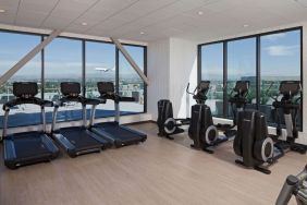 Equipped fitenss center at H Hotel Los Angeles, Curio Collection By Hilton.