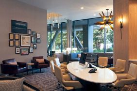 Dedicated business center at H Hotel Los Angeles, Curio Collection By Hilton.