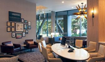 Dedicated business center at H Hotel Los Angeles, Curio Collection By Hilton.