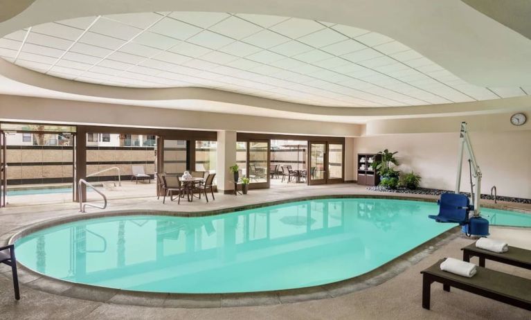 Relaxing indoor pool at Embassy Suites By Hilton Convention Center Las Vegas.