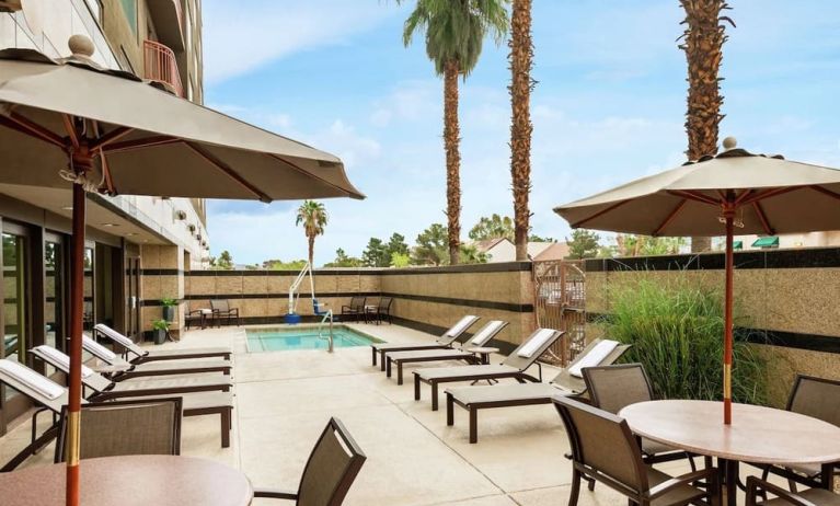 Stunning outdoor pool at Embassy Suites By Hilton Convention Center Las Vegas.