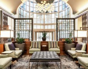 Lounge and coworking space at Embassy Suites By Hilton Convention Center Las Vegas.