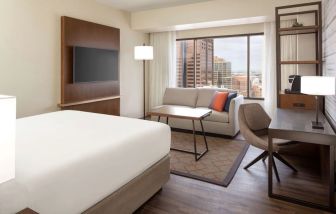 Delux king room with work station at Hyatt Regency Phoenix.