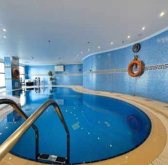 Stunning indoor pool at Millennium Central Doha.