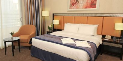 Spacious and romantic day rooms at Millennium Central Doha.