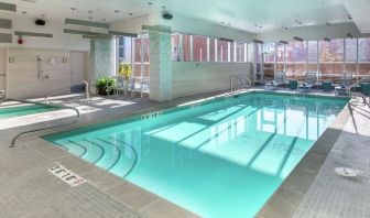 Stunning indoor pool at Hilton Garden Inn Calgary Downtown.