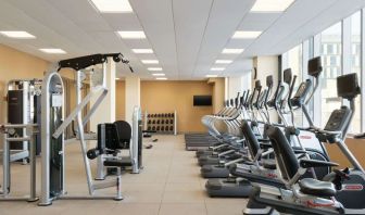 Fitness center available at Hilton Garden Inn Calgary Downtown.