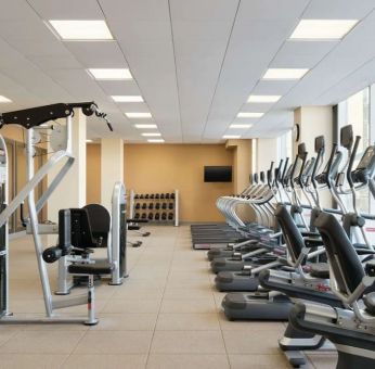 Fitness center available at Hilton Garden Inn Calgary Downtown.