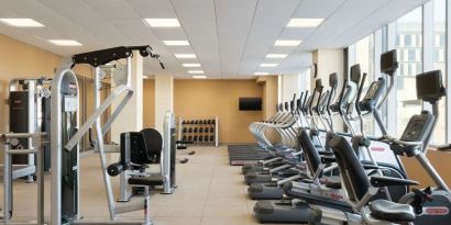 Fitness center available at Hilton Garden Inn Calgary Downtown.