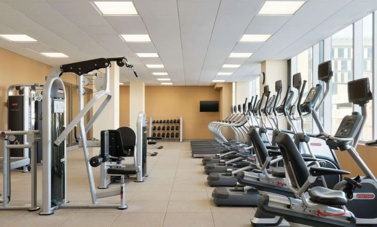 Fitness center available at Hilton Garden Inn Calgary Downtown.