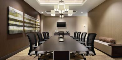 Professional meeting room at Hilton Garden Inn Calgary Downtown.