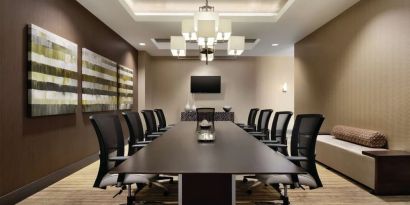 Professional meeting room at Hilton Garden Inn Calgary Downtown.