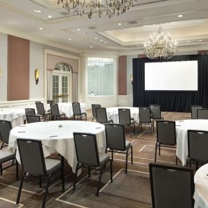 Professional meeting room at Hilton Short Hills.