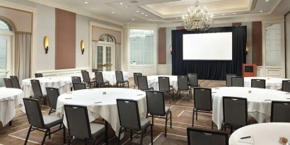 Professional meeting room at Hilton Short Hills.