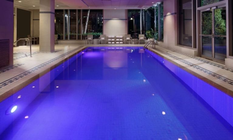 Stunning indoor pool at Hilton Boston Logan Airport.