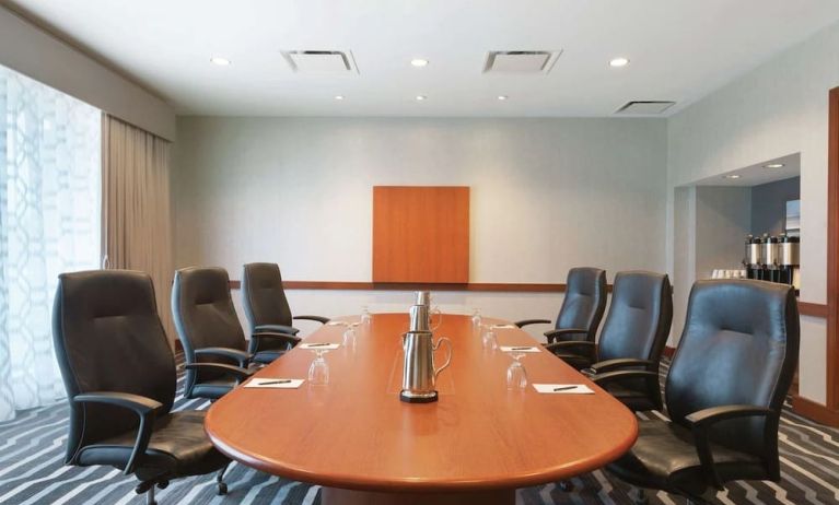 Professional meeting room at Hilton Boston Logan Airport.