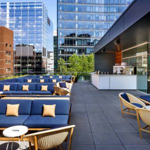 Stunning rooftop terrace at The Envoy Hotel, Autograph Collection.