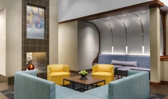 Lobby and coworking lounge at Hyatt PLACE Fort Lauderdale Airport - South & Cruise Port.