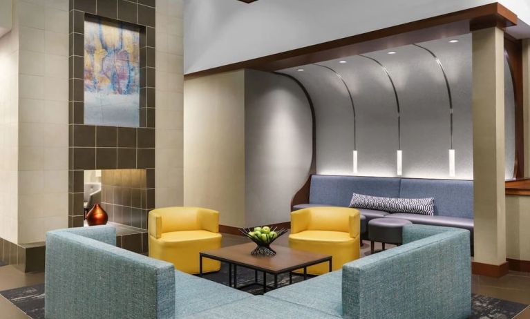 Lobby and coworking lounge at Hyatt PLACE Fort Lauderdale Airport - South & Cruise Port.