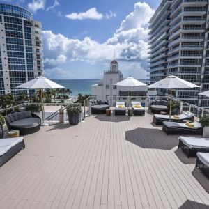 Beautiful rooftop terrace at Hotel Croydon.